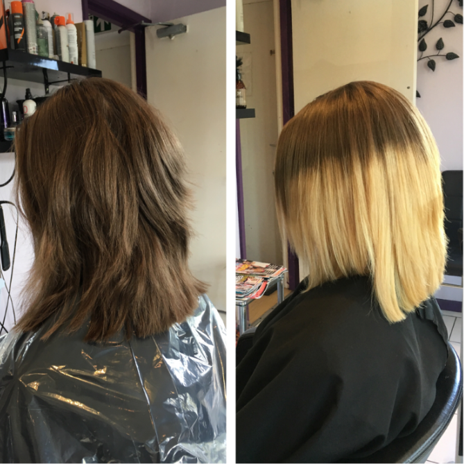 Before and Colour Style Photos Oasis Hair Nantwich